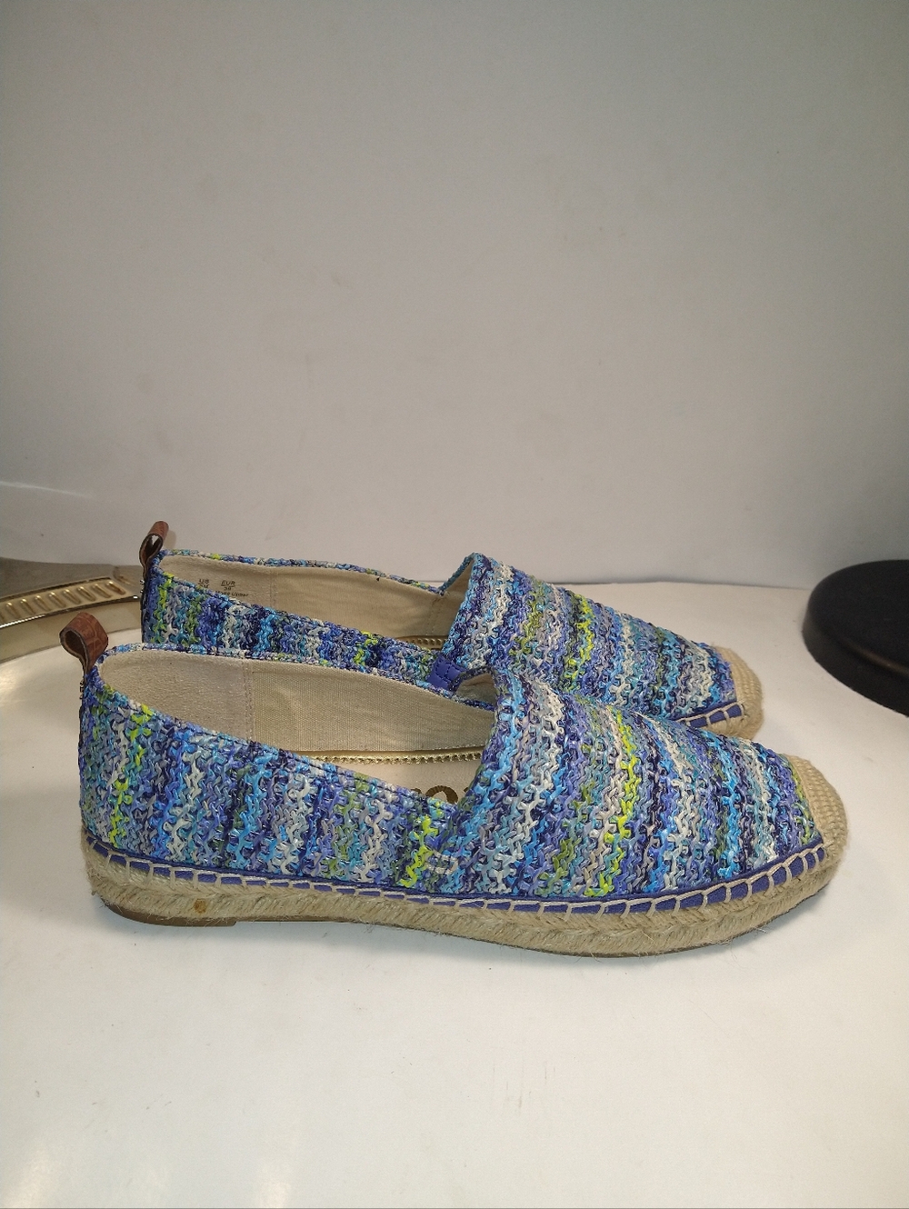 Sam Edelman Khloe Woven Raffia Slip-On Espadrille Flats Women's sz 9M.